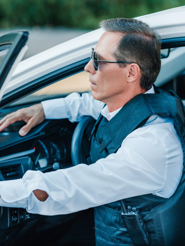 side view of middle aged male police officer in bu 2024 11 17 15 55 43 utc